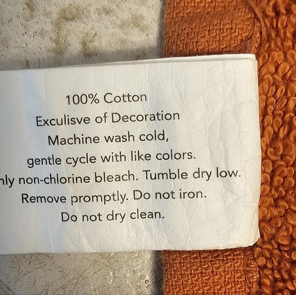 Gather Together Decorative Towels - Orange and Gray - Picture 7 of 13